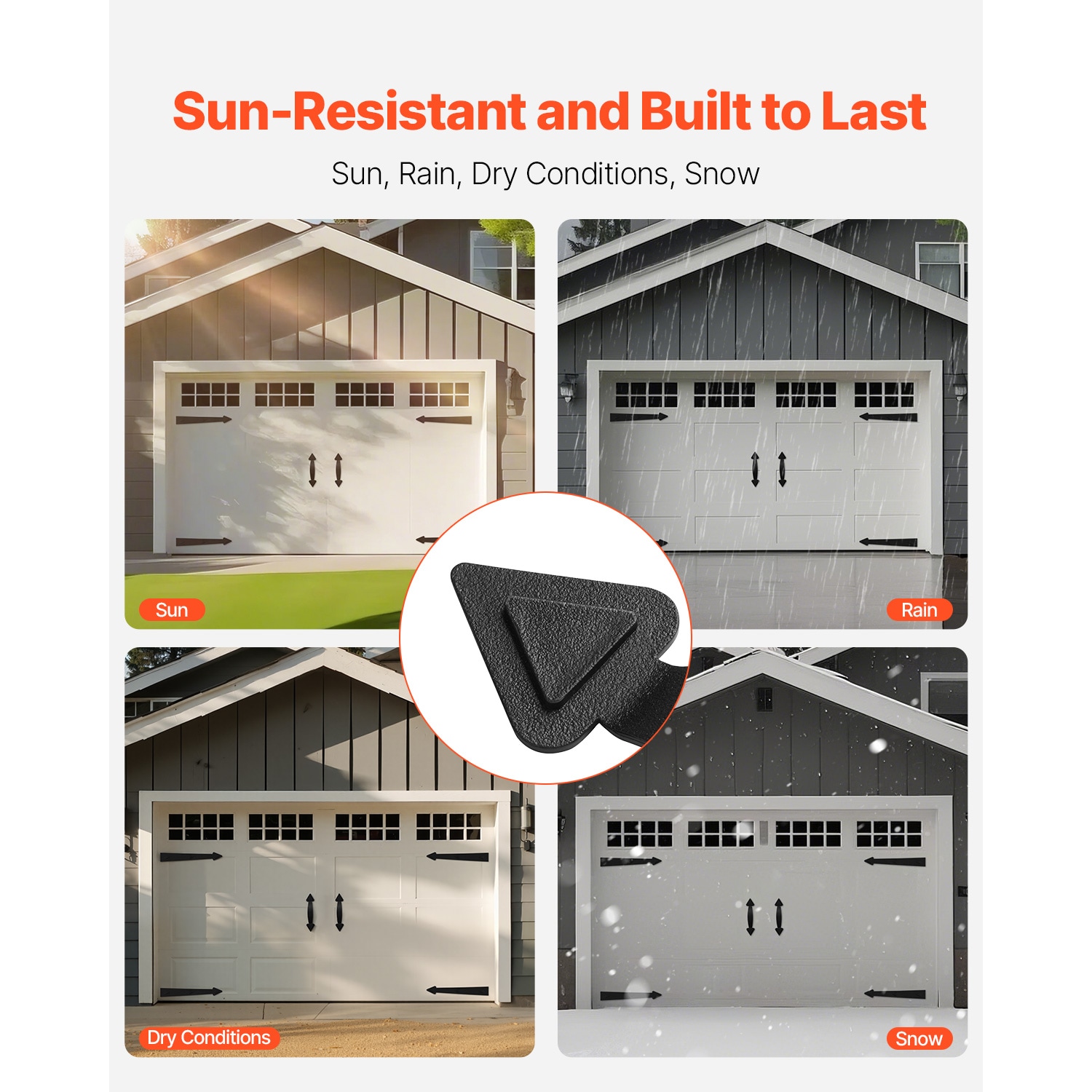 Decorative Magnetic Garage Door Hinges And Handles Black Kit_voghion.com